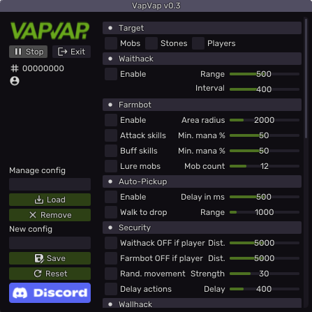 VapVap Bot Menu 1