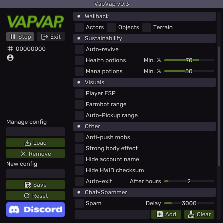 VapVap Bot Menu 2